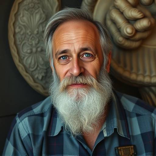 Portret van David Cohen, docent scenisch werk